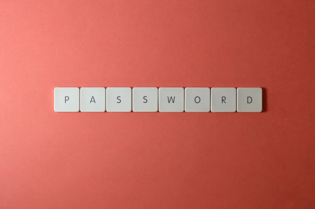 Letter blocks that spell password