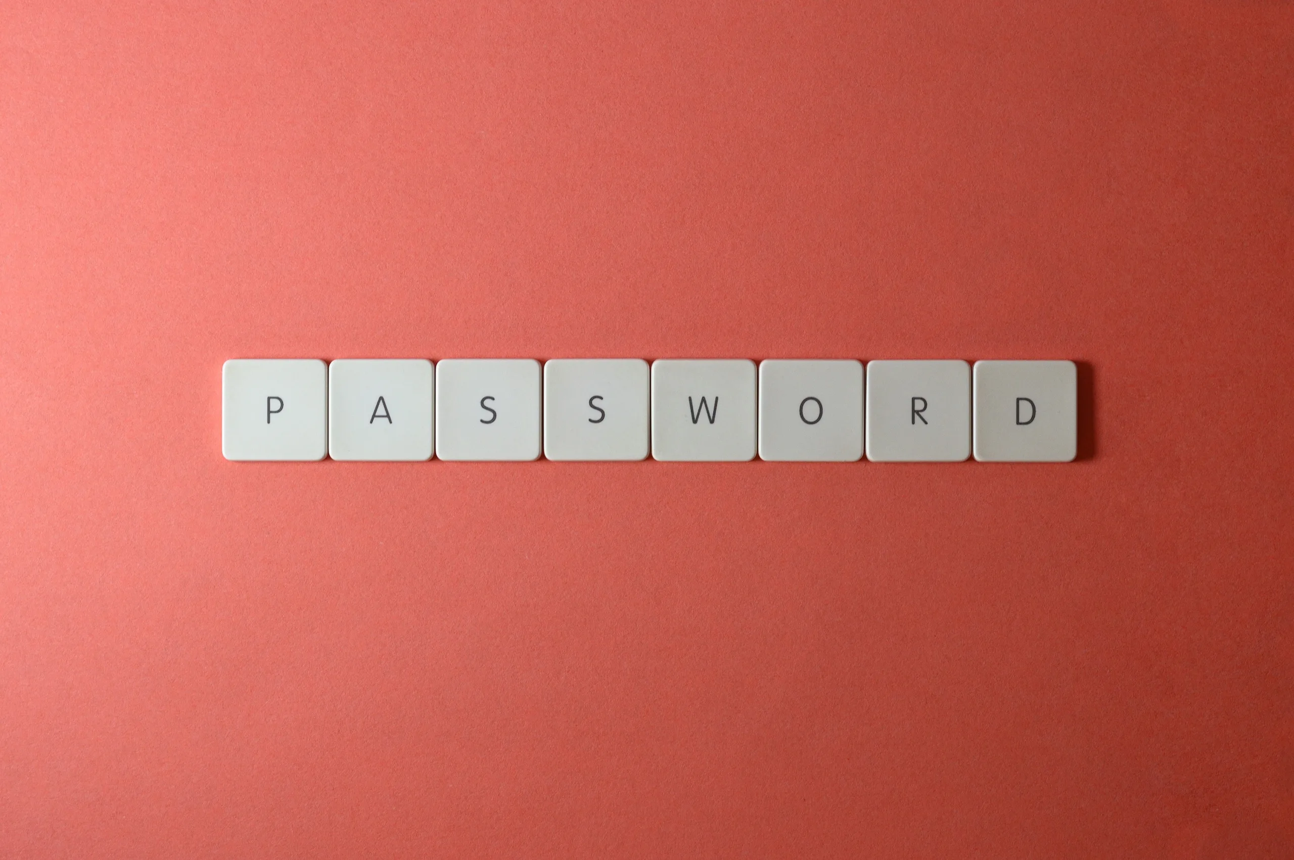 Letter blocks that spell password